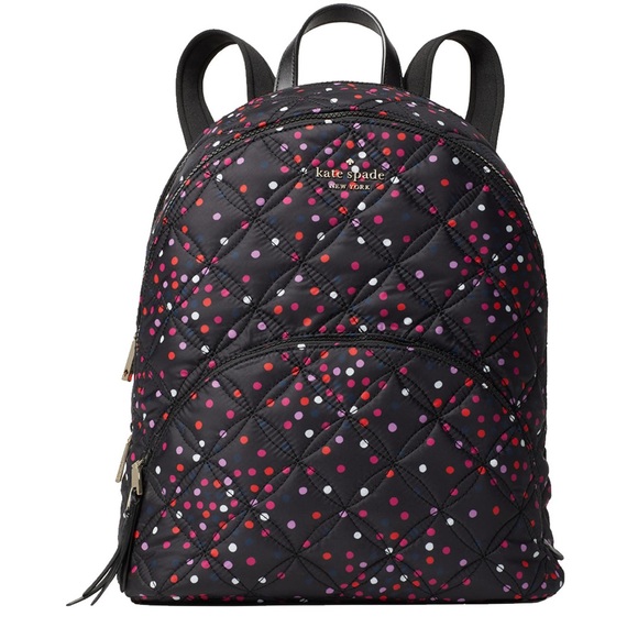 SOLD ✅Kate Spade Karissa Nylon Quilted Festive Confetti Backpack - Picture 9 of 10